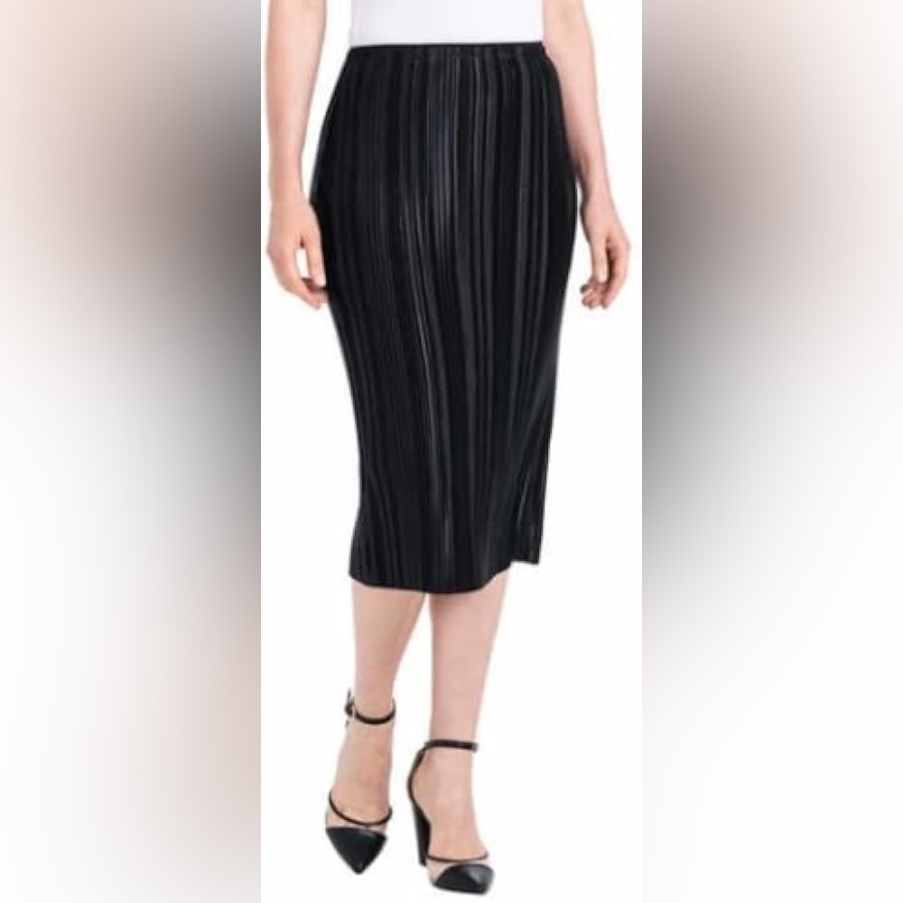 Elegant Black Pleated Skirt Dalia Size S